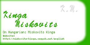 kinga miskovits business card